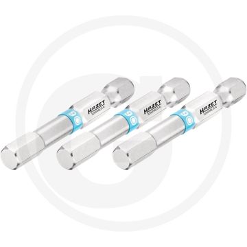 Hazet schraubendreher-einsatz-satz (bit), lang 3-teilig, 6 mm innen-sechskant