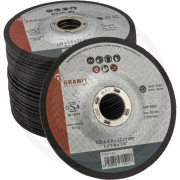 Doorslijpschijven 125 x 3,0 mm vpe 25 voor staal