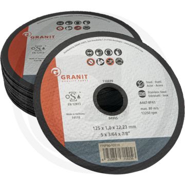 Doorslijpschijven 125 x 1,0 mm vpe 25 voor staal