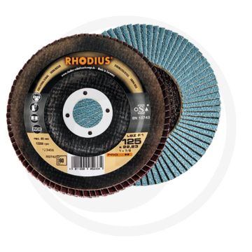 Rhodius rhodius Fächerschleifscheiben lsz f1 lsz f1 - Ø 125mm, Korngröße 60, 12250 u/min
