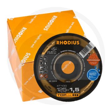 Rhodius rhodius disque à découper xt100 ceramicon, vpe 25 xt100 ceramicon - disque à découper pour acier inoxydable, Ø125mm, 1,5mm d'épaisseur