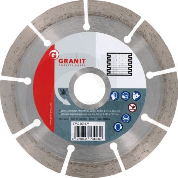"diamantdoorslijpschijf 230mm - 2,4mm dikte - 16 segmenten"
