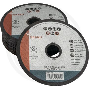 Doorslijpschijven multi ve 25 - Ø125 x 1,0 mm