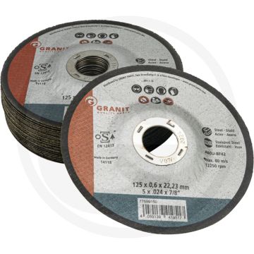 Doorslijpschijven exact ve 25 gebogen 125x0,6 mm