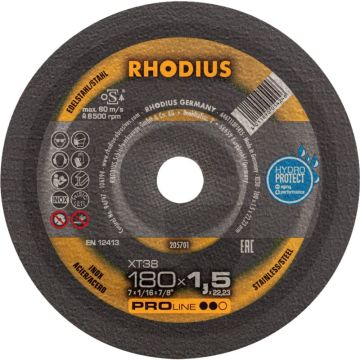 Rhodius rhodius doorslijpschijf xt38 xt38 - Ø 180mm x 1,5mm x 22,2mm