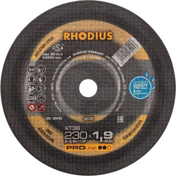 Rhodius rhodius doorslijpschijf xt38 xt38 - Ø230mm x 1,9mm - 6650 u/min