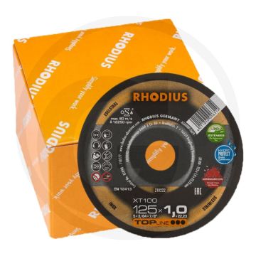 Rhodius doorslijpschijf xt100 ceramicon, Ø125x1,0x22,2mm, 12250 u/min