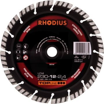 Disque à tronçonner diamanté Rhodius rhodius LD4 LD4 - Ø 230 mm x 2,4 mm x 22,2 mm