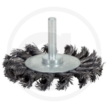 Ks tools staaldraadborstel 0,5mm, Ø: 75mm - industrieversie met 6mm opspandoorn