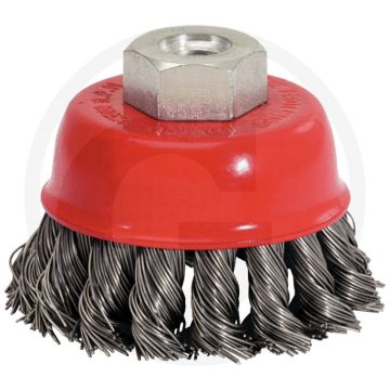 Ks tools staaldraadborstel 0,5 mm, Ø 65 mm, aantal vlechten: 18, voor einhandwinkelschleifer