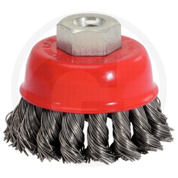 Ks tools roestvrij staaldraadborstel 0,5mm, Ø 6, 18 vlechten, 65mm, 12.500 omw/min.
