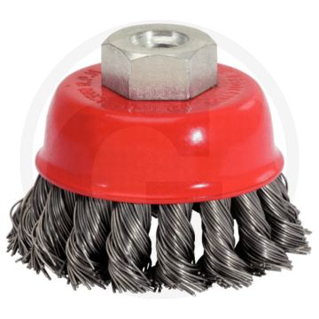 Ks tools staaldraadborstel 0,5 mm, Ø 80mm, aantal vlechten: 20, geschikt voor einhandwinkelschleifer