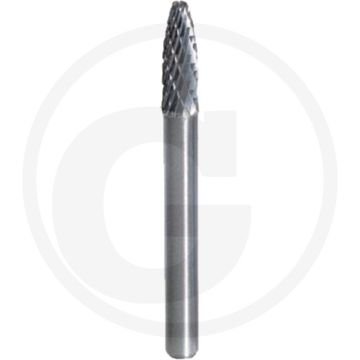 Ks tools hm freesstift met boog, vorm f, 6 mm - schneidkantenstabilität