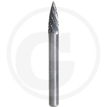 Fraise sur tige Ks tools hm à pointe courbe, forme G, 6 mm - domaines d'application variés