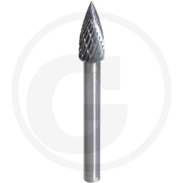 Fraise sur tige Ks tools hm à pointe courbe, forme G, 8 mm - stabilité des arêtes de coupe