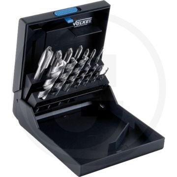 Jeu de tarauds pour machines de m3 à m12 avec carotteuse - contenu : m3-m12, carotteuse Ø 2.5-10.2 mm