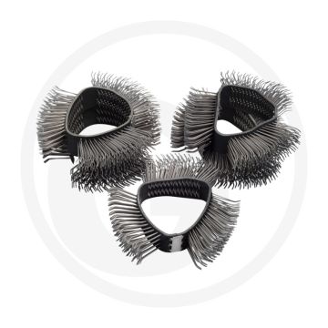 Bande de brosses Hazet de 23 mm de large, grossières, à bouts recourbés