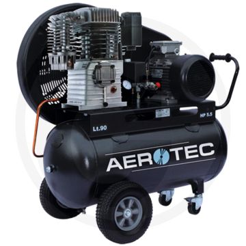 Aerotec aerotec compressor aero 780-10-90 - mobiele 2-traps zuigercompressor pro met 780 l/min aanzuigcapaciteit
