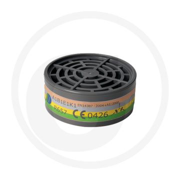 Filter type abek1 (1 stuk) voor gelaatsmasker rm605 - vervangingsfilter en14387:2004/a1:2008
