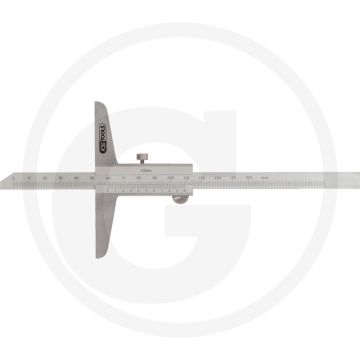 Ks tools diepte-schuifmaat, 0-150 mm - laserskaliert, rvs, kunststofetui