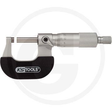 Ks tools beugelmicrometer, 75-100 mm - din 863, gehard staal, hartmetall meetflächen