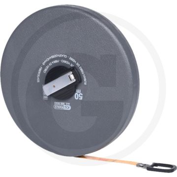Ks tools meetlint met kunststof band - 50m lengte, glasvezelversterkt, eg-genauigkeitsklasse iii