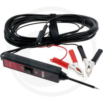 Ks tools funktionsprüfleuchte: 6 - 24 v dc mit 5 m kabel; auswechselbare prüfspitze und krokodilklemme - bi-metall-kurzschlusssicherung