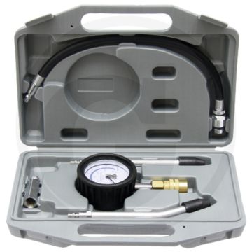 Benzine compressietester uitgebreide testkit voor alle voertuigen met benzinemotor - druktest 0-21 bar