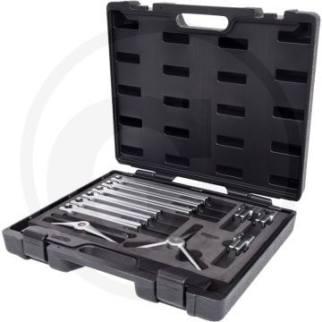 Ks tools universele trekkerset, 12-delig - spanbreedte: 100-260mm