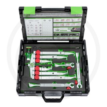 Kukko 2 en 3-armige universele trekkerset met 13-delig, spanbreedte 0-130mm, spandiepte 0-350mm