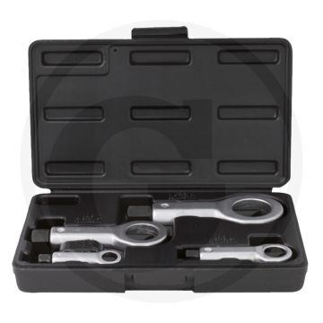 Ks tools mechanische moerensplijterset, 4-delig - voor moeren tot sleutelmaat 27mm