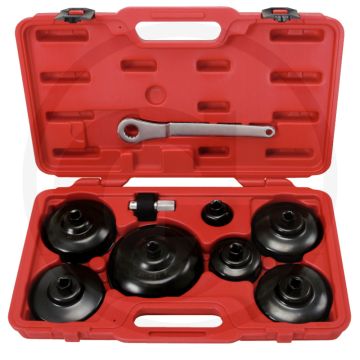 Ks tools 1/2" oliefiltersleutelset, 9-delig - dopvormig, kunststof koffer