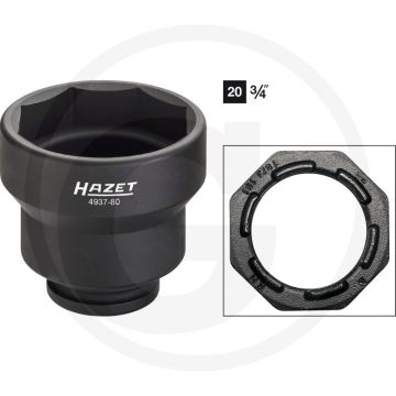 Hazet asmoer-dopsleutel bedrijfswagens passend voor scania 80mm 3/4"