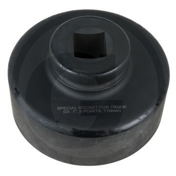 Ks tools 1" achsmuttern-schlüssel, 8-kant, kurz, 110 mm - hoogwaardig speciaal-werkzeugstahl