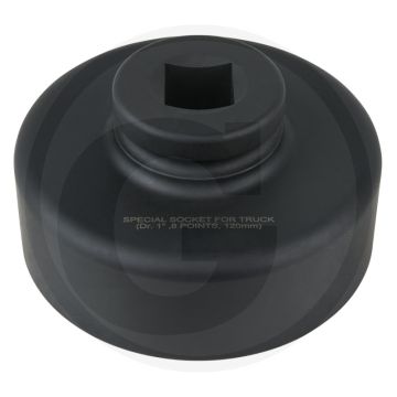 Ks tools 1" achsmuttern-schlüssel, 8-kant, kurz, 120 mm - robuuste uitvoering met hoge draaimomenten