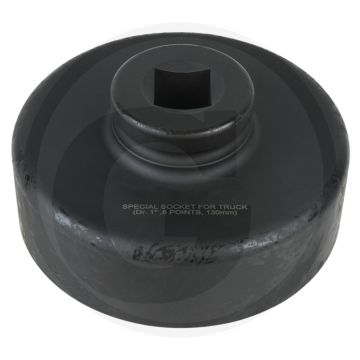 Ks tools 1" achsmuttern-schlüssel, 8-kant, kurz, 130 mm - robuuste uitvoering met hoge draaimomenten