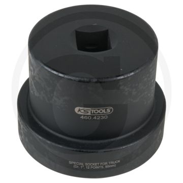 Ks tools 1" achsmuttern-schlüssel mit führungsbund, 12-kant - sleutelmaat 90mm