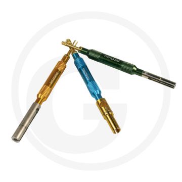 Kit de nettoyage de busching 3 pièces (breveté) pour filetages + bagues - composé de : 3 x nettoyeurs de connecteurs, 1 x sachet - longueur : 135 mm