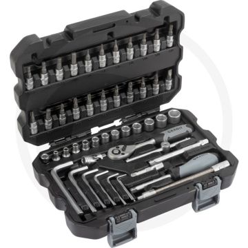 Black edition 1/4" dopsleutelset 50-delig, inch, chroom-vanadiumstaal