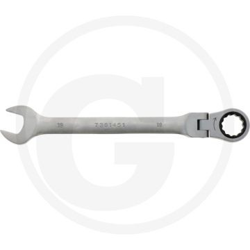 Black edition scharnier-ratelsleutel 19 mm - 180° kantelbare ratelring met 72 tanden