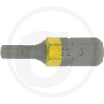Black edition black edition vpe10 1/4" 25 mm binnenzeskant-bit, 3 mm - maat: 3 mm