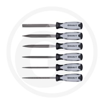Black edition black edition sleutelvijlenset 6-delig - speciaal staal - veilige 2-componenten handgreep