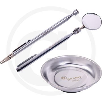 Black edition magnetische gereedschapsset 3-delig - telescopisch - Ø 150 mm - 186-534 mm - 155-670 mm