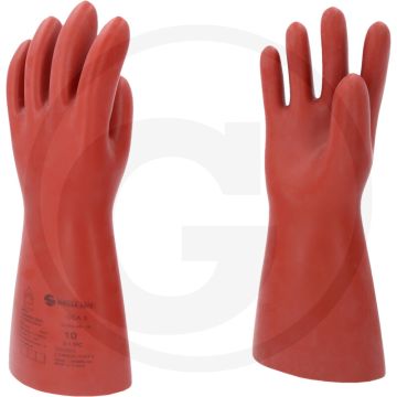 Ks tools elektriker-schutzhandschuh mit mechanischen und thermischen schutz, größe 10, rot, din en 60903-zertifiziert