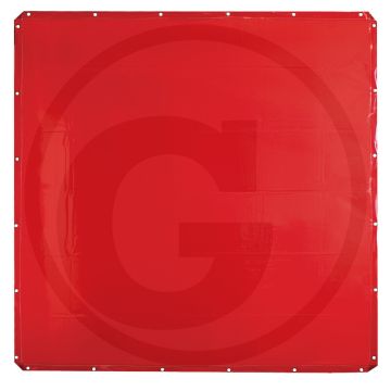 Ks tools las beschermwand rood - uv-bestendig, din en iso 25980, 0,4 mm - 350x30x350 mm