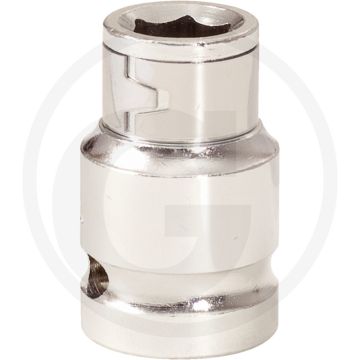 Ks tools 1/2" chromeplus® bit-adapter-dopsleutel met spanring, voor 10 mm bits - hoogglans verchroomd