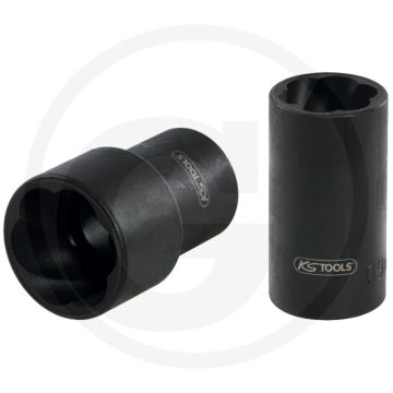 Ks tools 1/2" dopsleutel met spiraalprofiel 50 mm lang - kraftschlüssige verbindung, spezialprofil