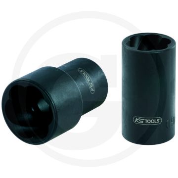 Ks tools 1/4" spiraal-profiel-dopsleutel, 12 mm - twist socket profiel