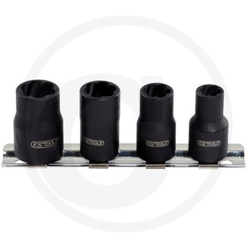 Ks tools 1/4"-Spiralprofilschlüssel-Satz, 4-tlg. - Steckschlüssel - 8-13 mm