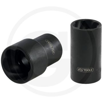 Ks tools 1/2" dopsleutel met spiraalprofiel 34 mm lang - kraftschlüssige verbindung & spezialprofil